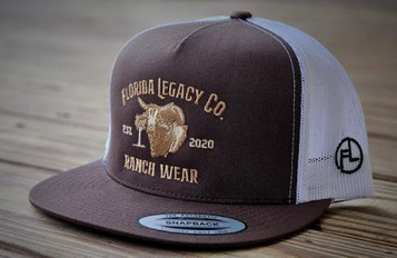Florida Legacy® Brown/White Open Range BTW Flat Bill Cap