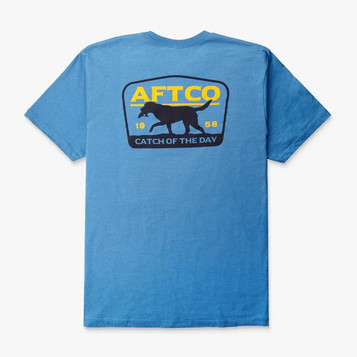 AFTCO® Men's S/S Azure Heather Fetch T-Shirt AFTCO® Men's S/S Azure Heather Fetch T-Shirt