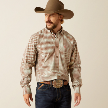 SALE Ariat® Men's L/S Olive Plaid Pro Series Cassius Classic Fit Button Shirt