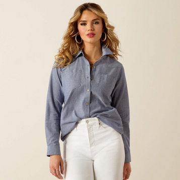 SALE Ariat® Ladies' L/S Chambray Dobby Billie Jean Button Shirt