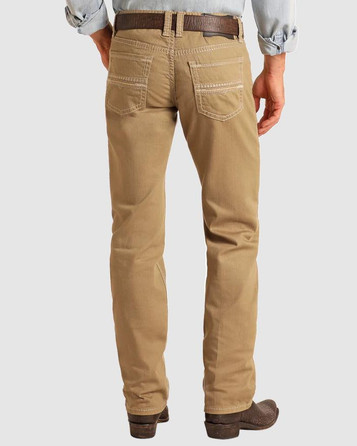 SALE Rock & Roll Denim® Men's Khaki Slim Fit Straight Leg Jeans