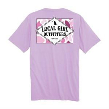 LOCAL BOY OUTFITTERS Local Girl® Ladies' S/S Orchid LG Founder's Flag LCF T-Shirt LOCAL BOY OUTFITTERS Local Girl® Ladies' S/S Orchid LG Founder's Flag LCF T-Shirt
