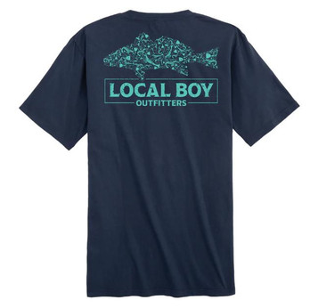 Local Boy® Men's S/S Navy Redfish Lures T-Shirt