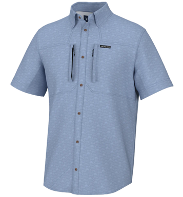 SALE Local Boy® Men's S/S Violet Saltwater Backcountry Fishing Button Shirt
