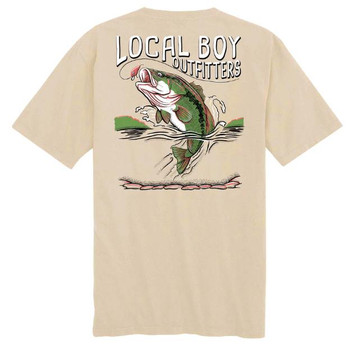 Local Boy® Men's S/S Tan Jumping Bass T-Shirt Local Boy® Men's S/S Tan Jumping Bass T-Shirt