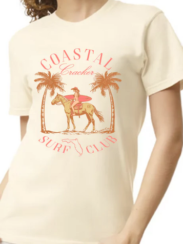 SALE Cracker & Cur® Ladies' S/S Ivory Surf Club T-Shirt