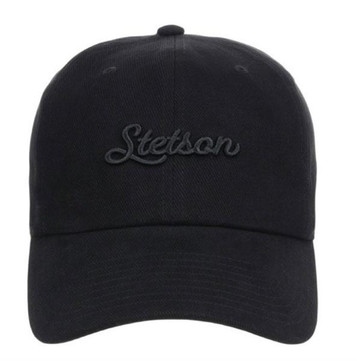 Stetson® All Black Canvas Stetson Script Cap