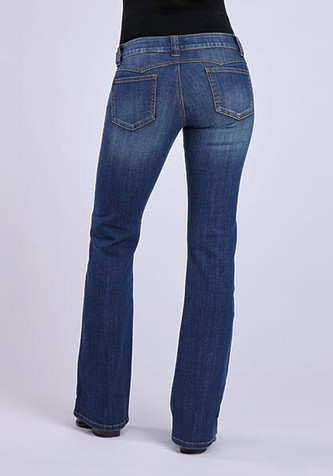 Stetson® Ladies' 816 Medium Wash Yoke Design Boot Cut Jeans