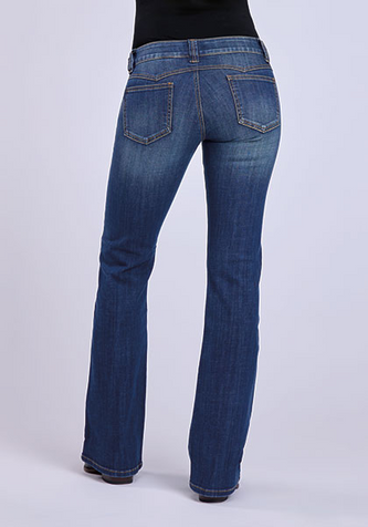 SALE Stetson® Ladies' 816 Medium Wash Yoke Design Boot Cut Jeans