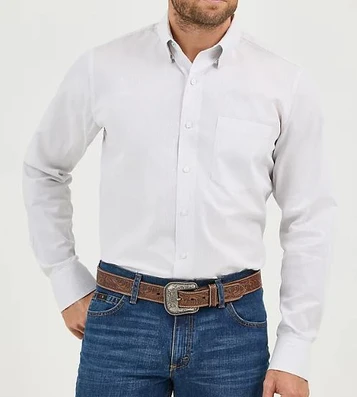 SALE Wrangler® Cody Johnson™ Men's L/S Ceramic Grey Print Button Shirt