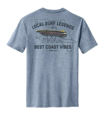 SALE FloGrown® Men's S/S Grey Local Surf Legends T-Shirt