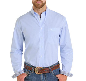 PANHANDLE SLIM Panhandle Slim® Men's L/S Blue/White Print Button Shirt PANHANDLE SLIM Panhandle Slim® Men's L/S Blue/White Print Button Shirt