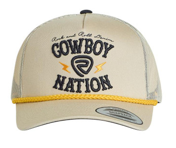 SALE Rock & Roll Denim® Tan/Yellow Rope Cowboy Nation Cap
