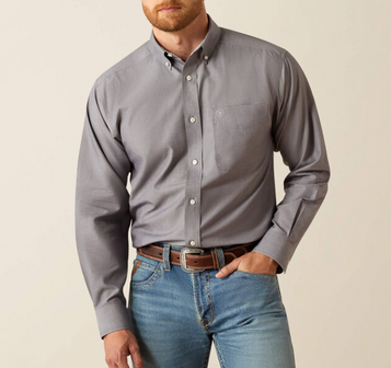 SALE Ariat® Men's L/S Solid Grey WF Button Shirt
