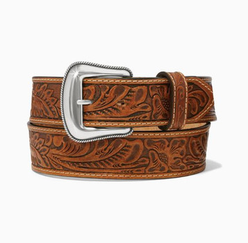 Justin® Men's Tan Saddler's Choice Tooled Leather Belt