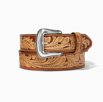 Justin® Men's Natural Saddler's Choice Tooled Leather Belt