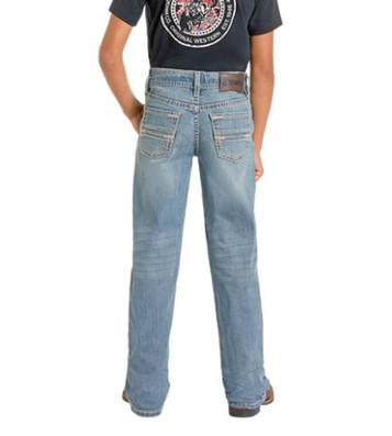 Rock & Roll Denim® Boys' Medium Vintage Dot Embroidered Boot Cut Jeans