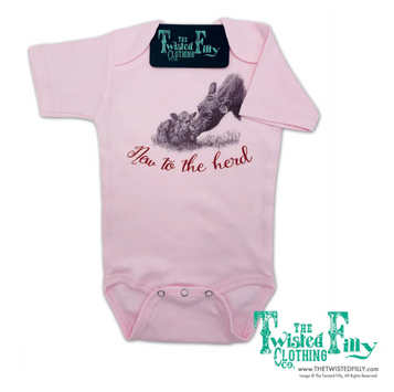 SALE The Twisted Filly® Infant S/S New To The Herd Onesie
