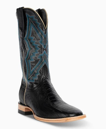 SALE Resistol® Men's Black Ostrich Leg Square Toe Boots