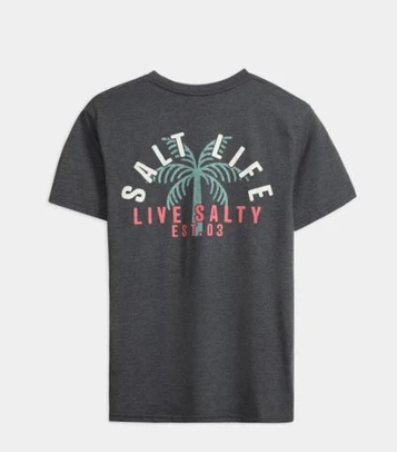 SALE Salt Life® Men's S/S Checked Out Charcoal Heather T-Shirt