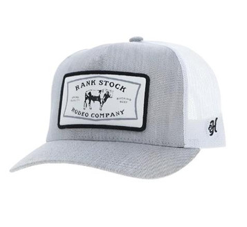 Hooey® Grey/White Rank Rodeo Co Trucker Cap