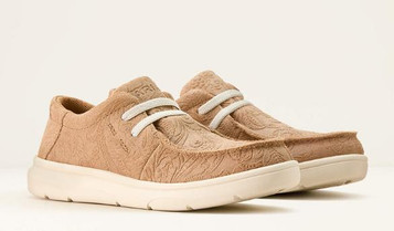 SALE Ariat® Girls' Tan Floral Embossed Hilo Casual Shoes