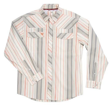 Ag-Gear® Men's L/S Ombre Stripe Brick Stockyard Snap Shirt