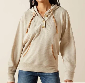 SALE Ariat® Ladies' Oatmeal Heater Ottoman Button Hoodie
