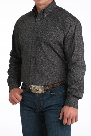 Cinch® Men's L/S Charcoal Paisley Print Button Shirt Cinch® Men's L/S Charcoal Paisley Print Button Shirt