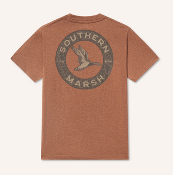Southern Marsh® Boys' S/S Washed Walnut Inflight Camo T-Shirt Southern Marsh® Boys' S/S Washed Walnut Inflight Camo T-Shirt