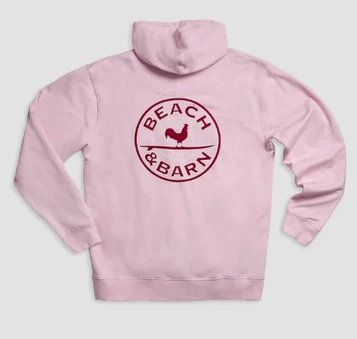 SALE Beach & Barn® Ladies' Pink Emblem Hooded Sweatshirt