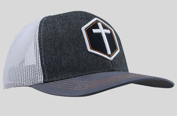 Kerusso® Dark Grey/White Cross Shield Cap