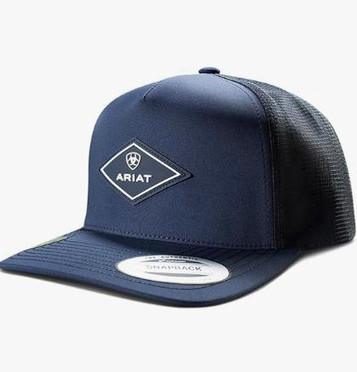 Ariat® Navy with Rubber Patch Snapback Cap