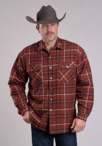 Roper® Men's Flannel Sherpa Lined Snap Jacket Roper® Men's Flannel Sherpa Lined Snap Jacket