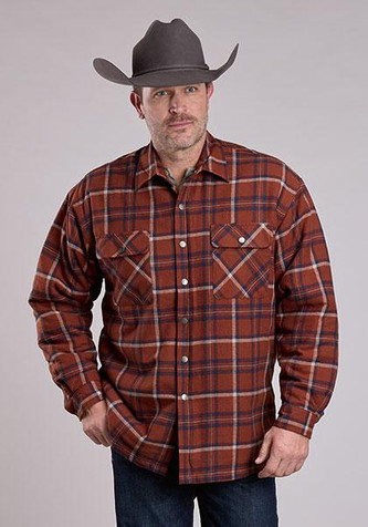 Roper® Men's Flannel Sherpa Lined Snap Jacket Roper® Men's Flannel Sherpa Lined Snap Jacket