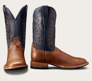 Tecovas® Men's Tan Bison/Navy Doc 12" Square Toe Boots