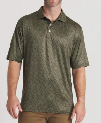 Southern Marsh® Men's S/S Dark Olive Flyline Performance Polo - In Flight