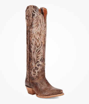 Dan Post® Ladies' Brown Crackle Rustic Ridge Tall Snip Toe Boots Dan Post® Ladies' Brown Crackle Rustic Ridge Tall Snip Toe Boots