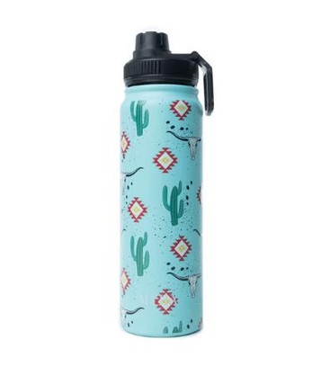 Myra® Moo & Bloom Stainless Water Bottle in Cactus Geometry Myra® Moo & Bloom Stainless Water Bottle in Cactus Geometry