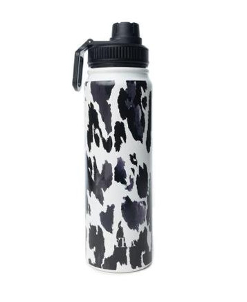 Myra® Moo & Bloom Stainless Water Bottle in Black Leopard Print Myra® Moo & Bloom Stainless Water Bottle in Black Leopard Print
