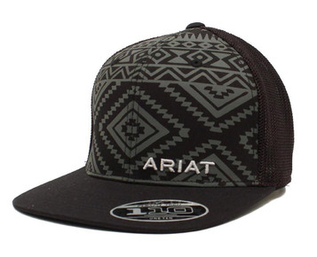 Ariat® Men's Black Aztec Mesh Snapback Cap