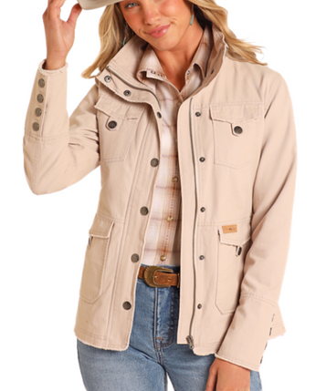 SALE Panhandle Slim® Ladies' Beige Cotton Canvas Jacket