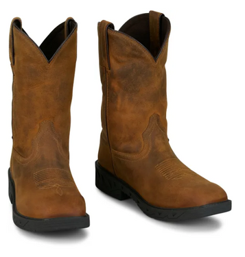 Justin® Men's Brown Trencher WP Square Toe Work Boots Justin® Men's Brown Trencher WP Square Toe Work Boots