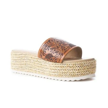 Myra® Ladies' Gloriana Canyon Tooled Platform Sandals