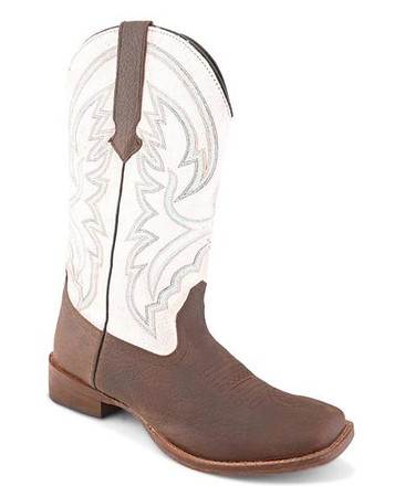 Roper® Ladies' Lindsey Brown/White Square Toe Boots