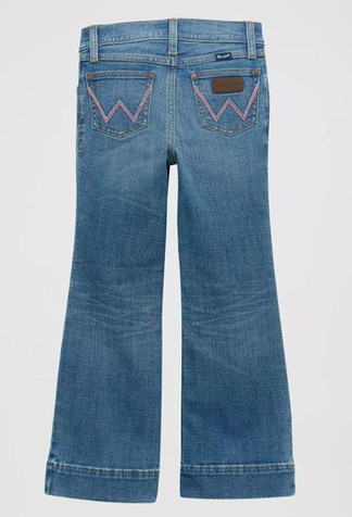 Wrangler Retro® Girls' Medium Wash Trouser Jeans in Nala