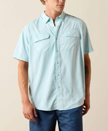 Ariat® Men's S/S Blue Glow VentTEK Outbound Classic Fit Button Shirt