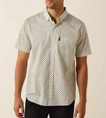 Ariat® Men's S/S Pristine Diamond Points Print Macsen Modern Fit Button Shirt