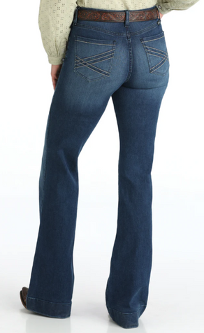 Cinch® Ladies' Mila Dark Stone MR Slim Trouser Jeans