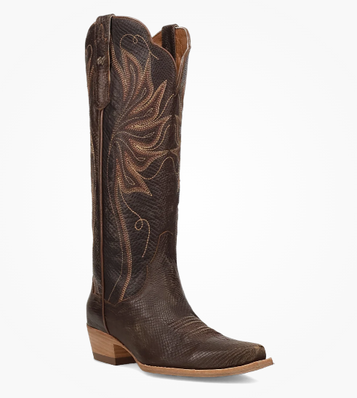 Dan Post® Ladies' Brown Grace Tall Western Snip Toe Boots
